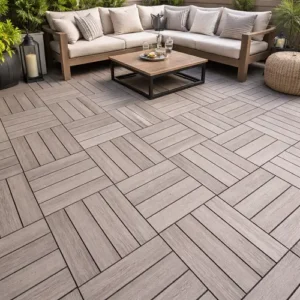 Interlocking WPC Deck Tiles
