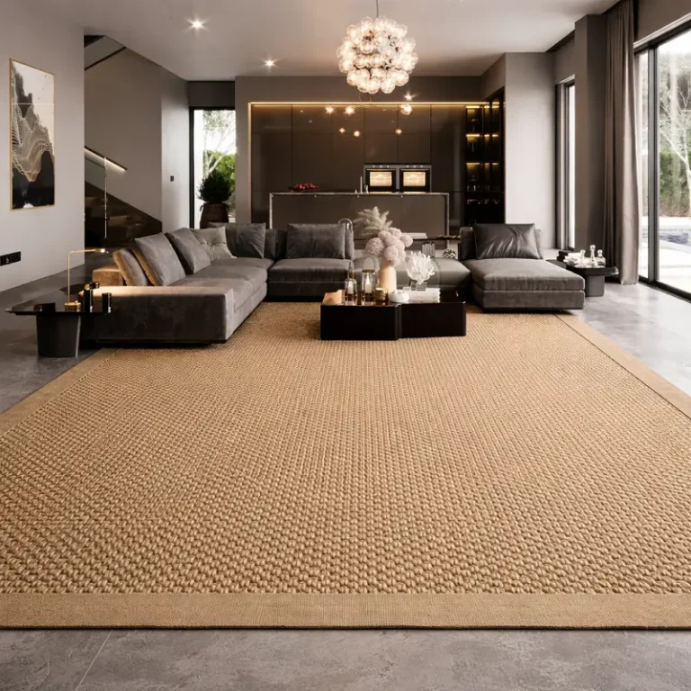Natural Beige Sisal Carpet in livingroom