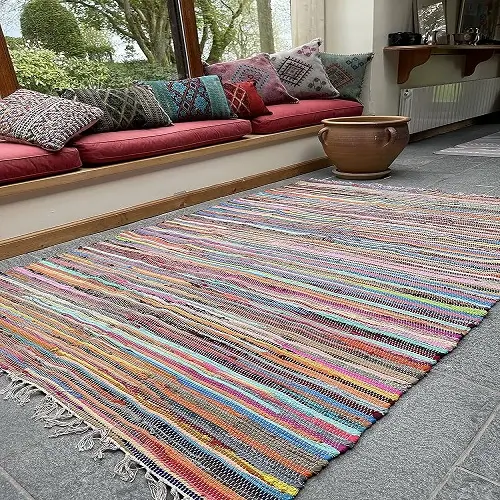Woven Loom Rag Rug