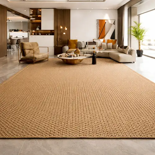 natural Ribbed Sisal Carpets in livingroom