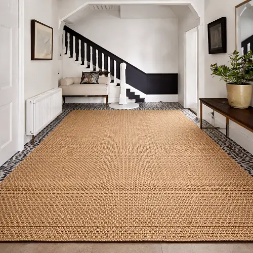 warm beige Panama Sisal Carpets in hallway