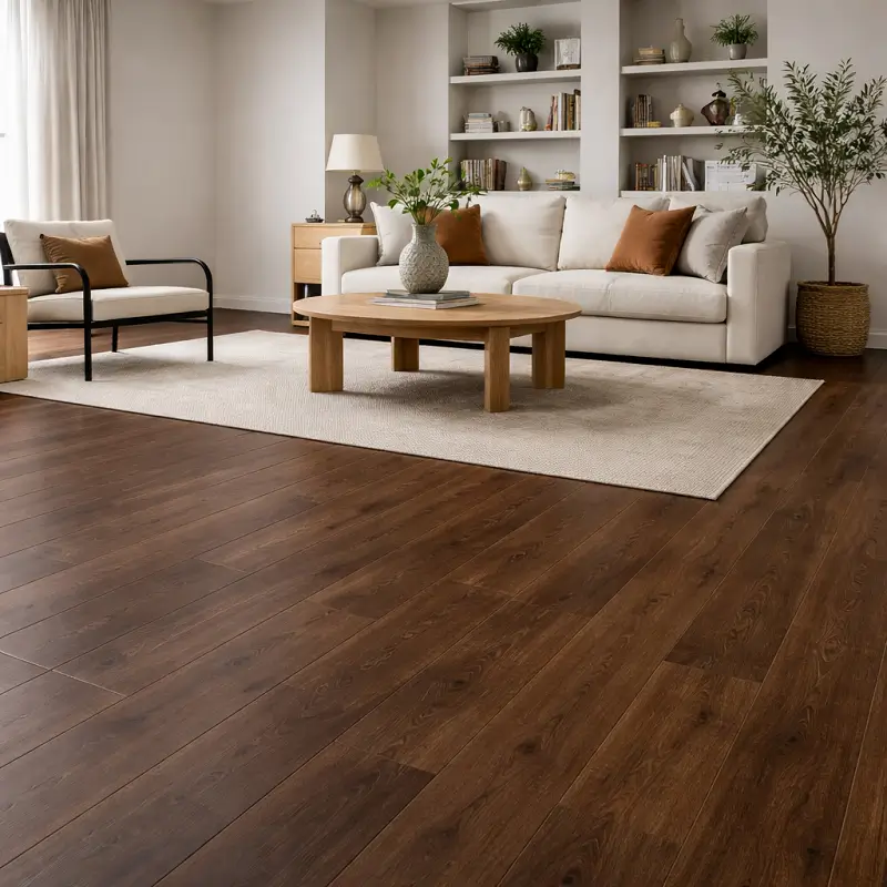 LVP Vinyl Flooring In Living Area