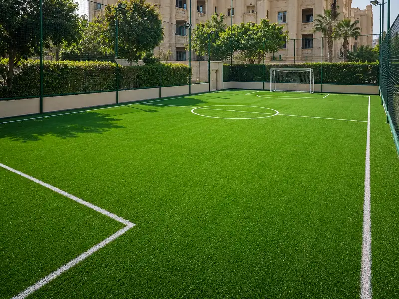 Football artificial turf pitch