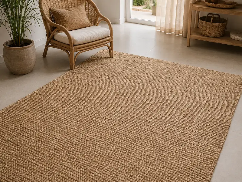 Jute and natural fibre rug