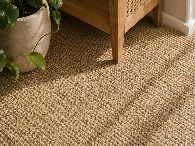 Sisal and jute natural fibre carpet